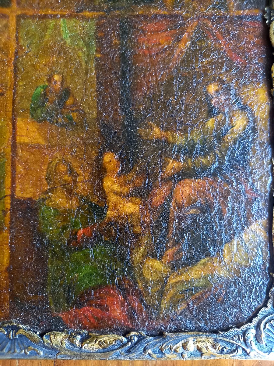 Dated 1840. Icon Framed In Gilded Silver. Russian Hallmark -photo-1