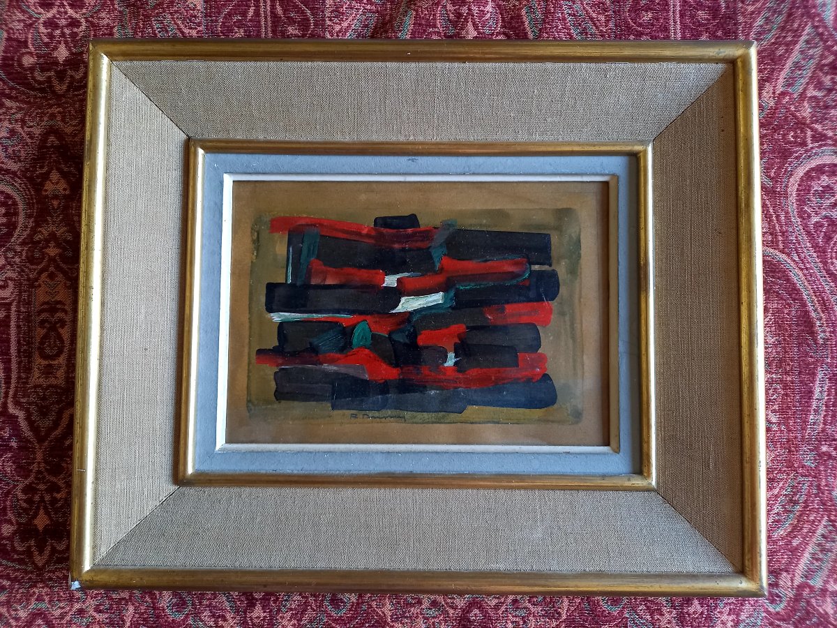 Circa 1950. Oil On Paper 