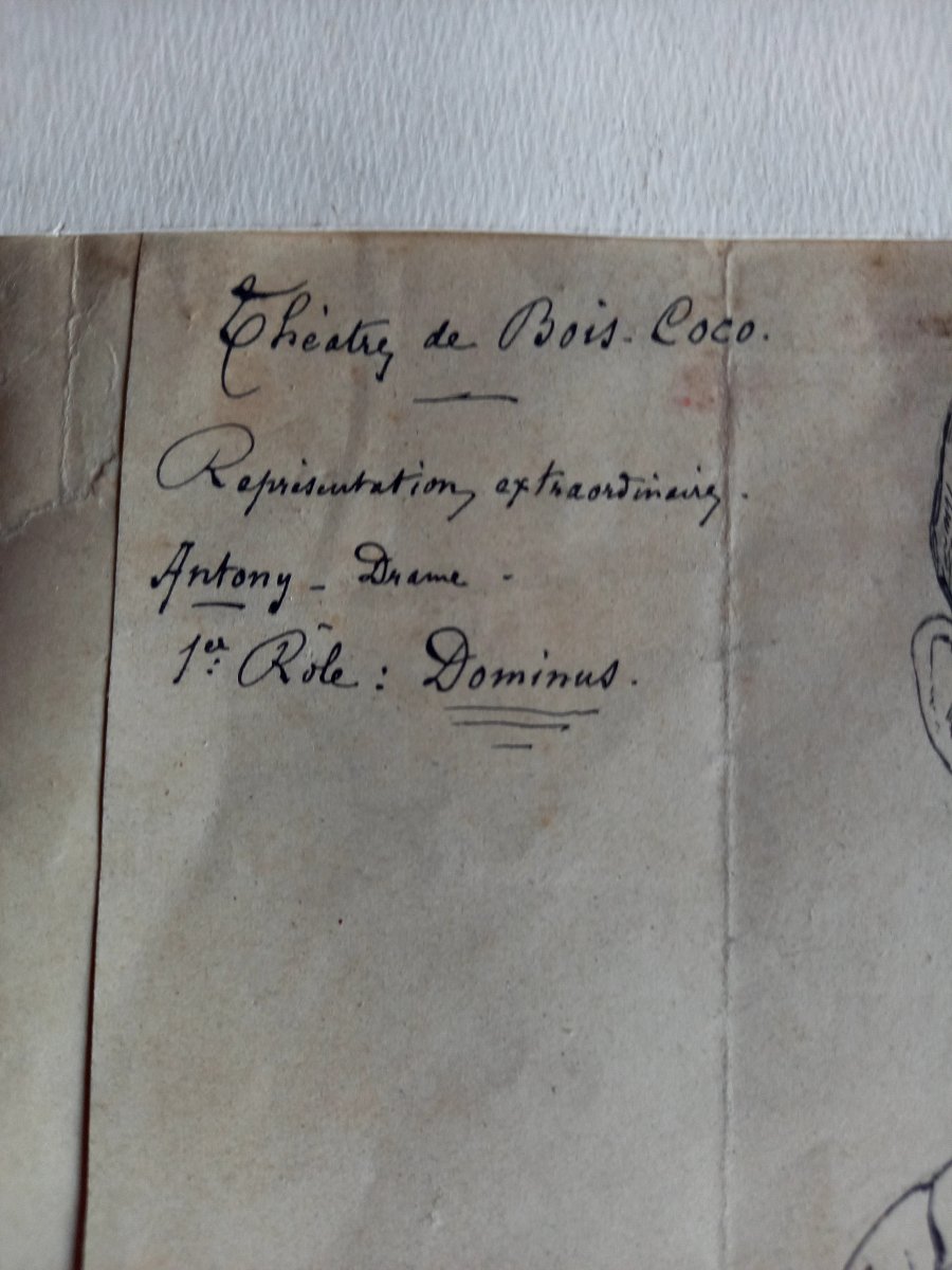 vers 1900 . Caricature à la plume -photo-2