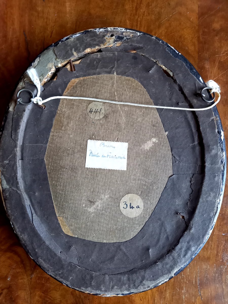Fin XVIIIE. Angleterre.  Fixé sous verre -photo-1