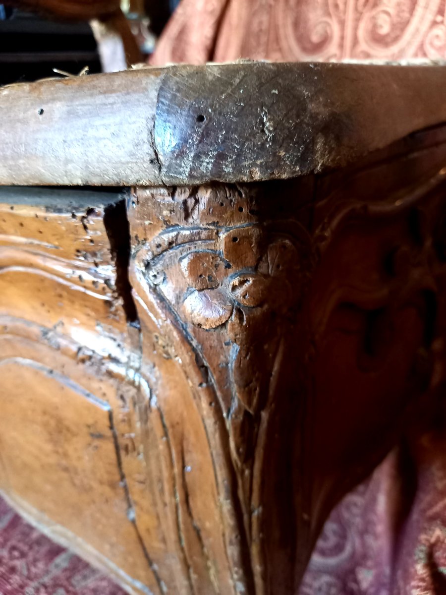XVIIIE siècle. Chaise de commodité Louis XV-photo-5