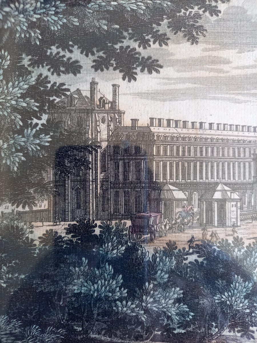Gravure XVIIE . Vue du château de Vincennes -photo-2
