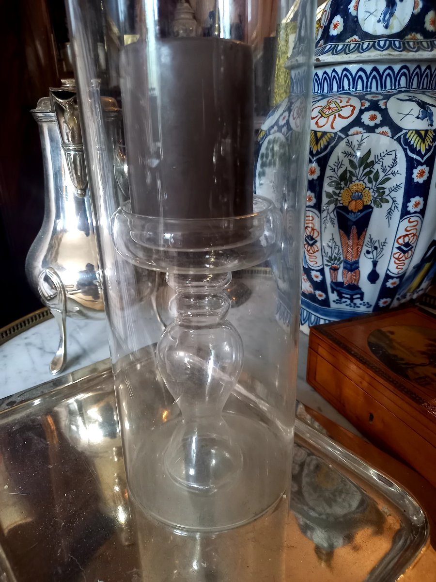 Around 1970. Blown-glass Candleholder -photo-2