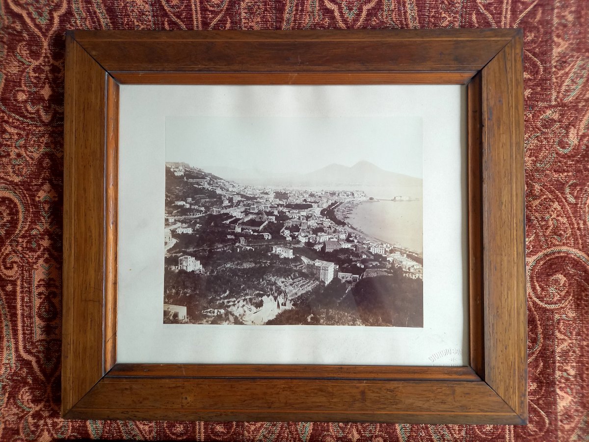 Paire de photographies XIXe, la baie de Naples,  par les studios Giorgio Sommer-photo-2