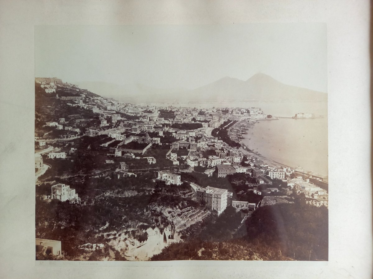 Paire de photographies XIXe, la baie de Naples,  par les studios Giorgio Sommer-photo-3
