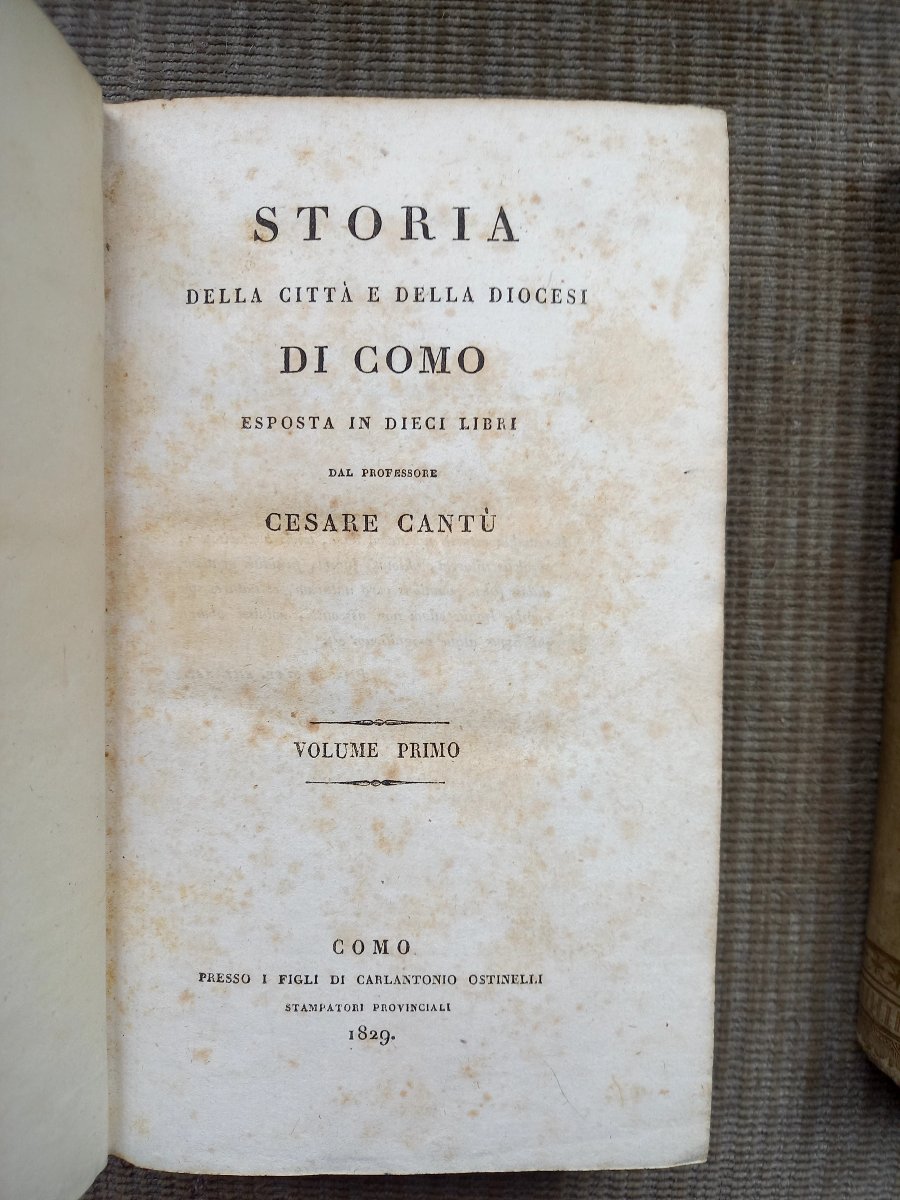 Cesare Cantu. *history Of Como*. Two Volumes.  First Edition -photo-3