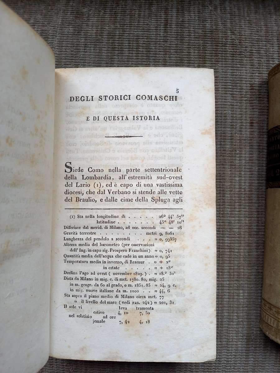 Cesare Cantu. *history Of Como*. Two Volumes.  First Edition -photo-1