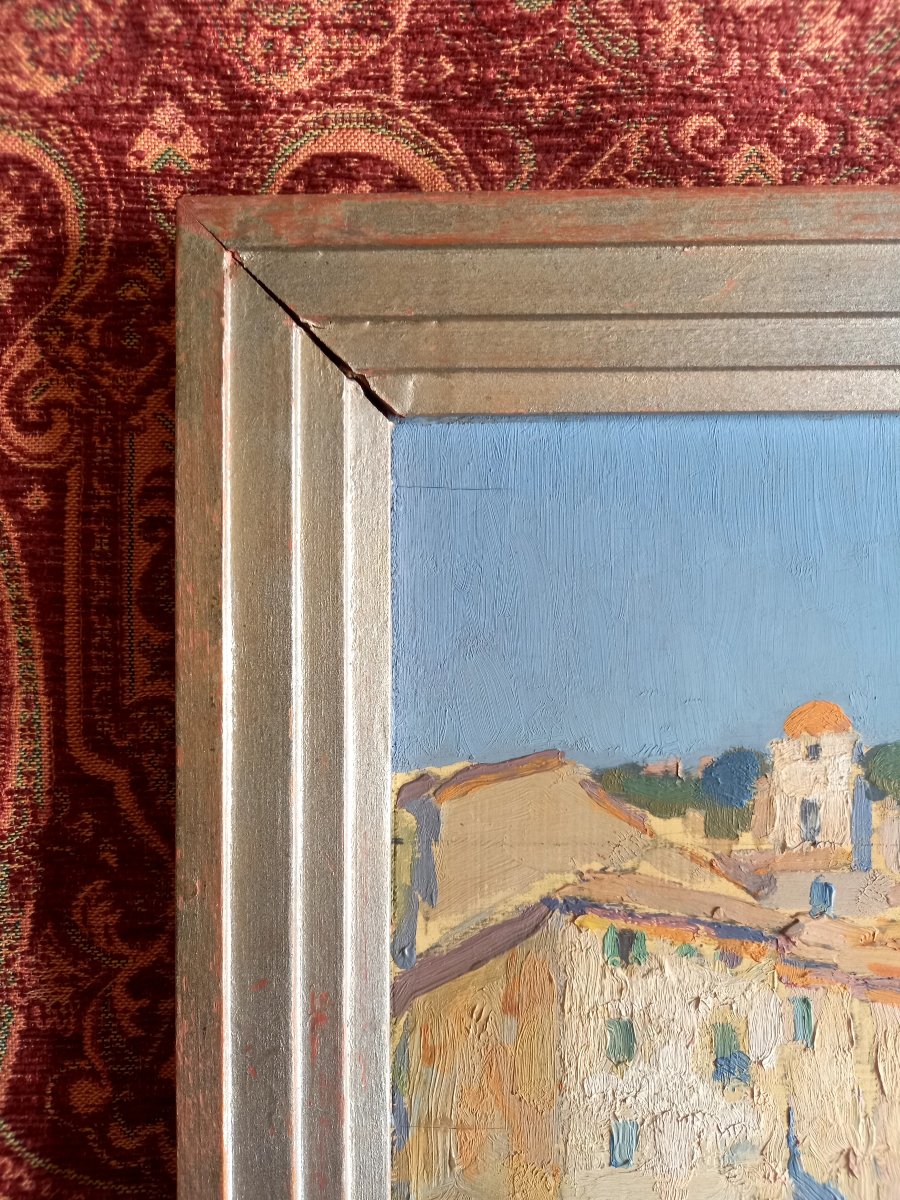 Henri Marchal.  Vers 1930 . Vue du port de Villefranche sur mer-photo-3