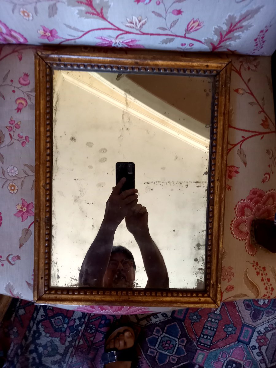 Petit miroir fin XVIIIE -photo-2