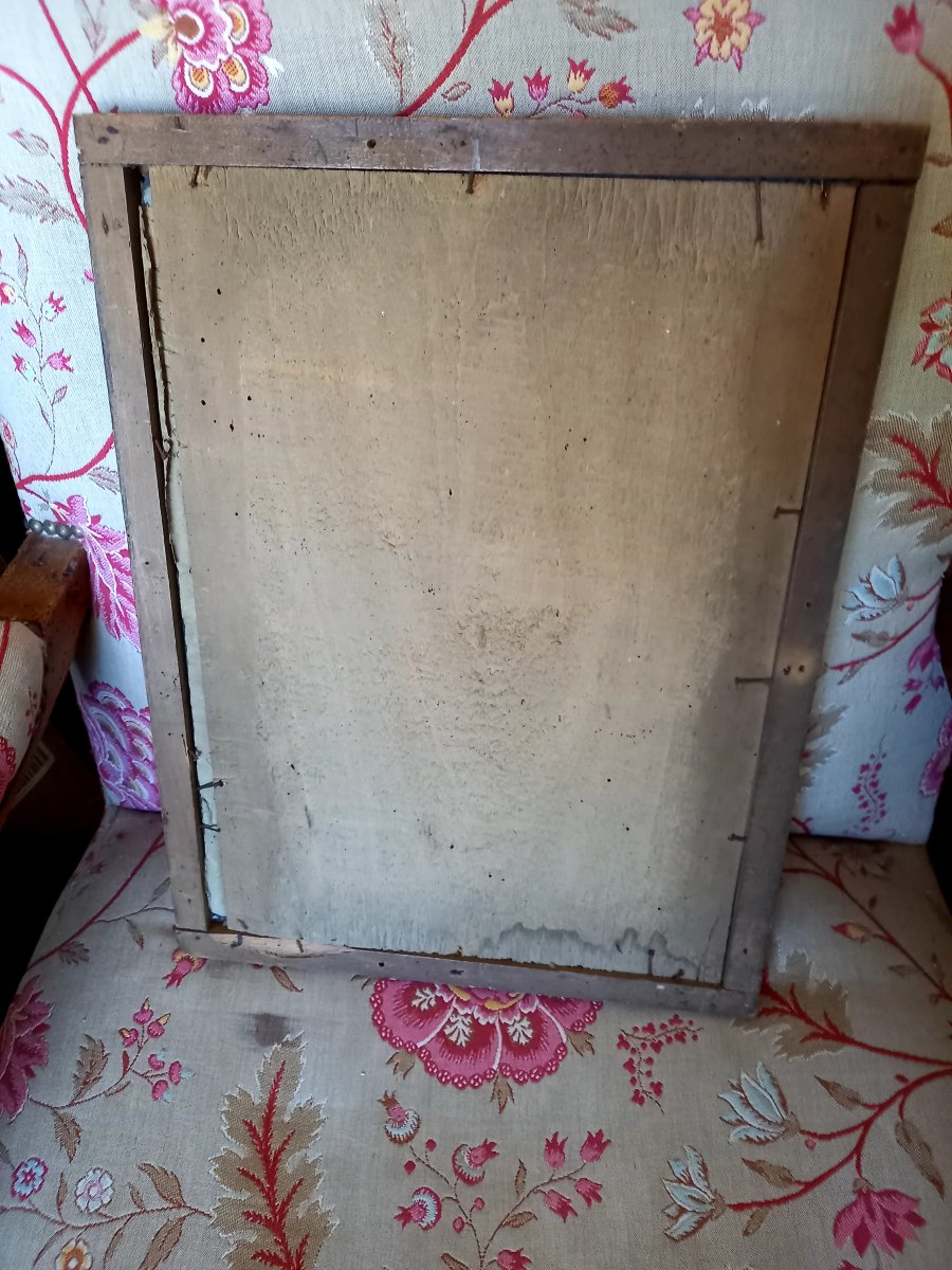 Petit miroir fin XVIIIE -photo-1