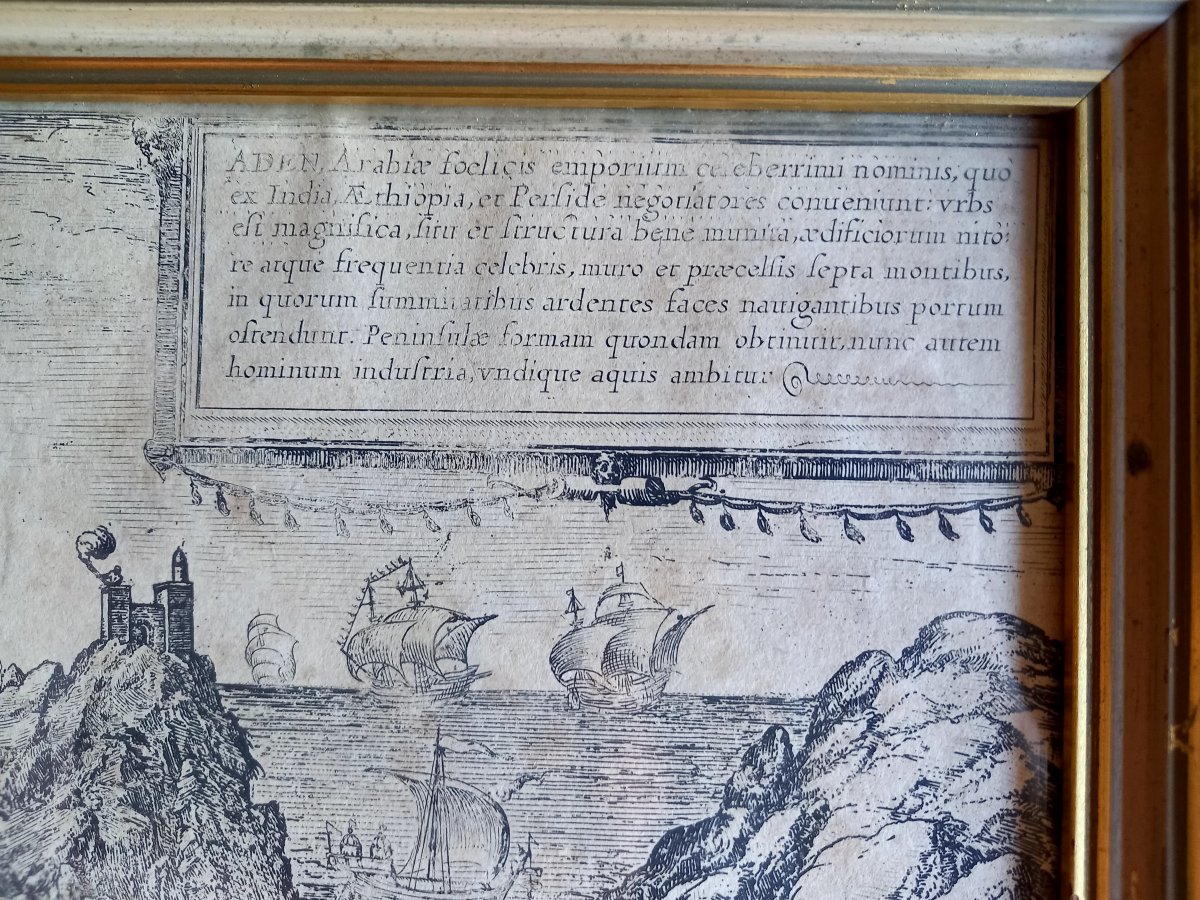 Fin XVIE . Gravure représentant des comptoirs africains -photo-2