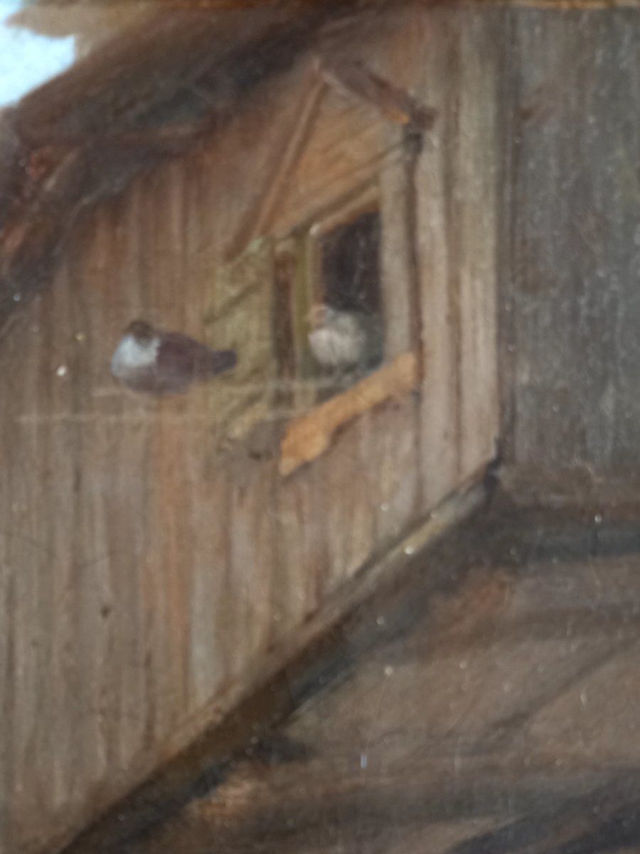 Oil On Canvas, Late 19th Century: "show Off!"-photo-2