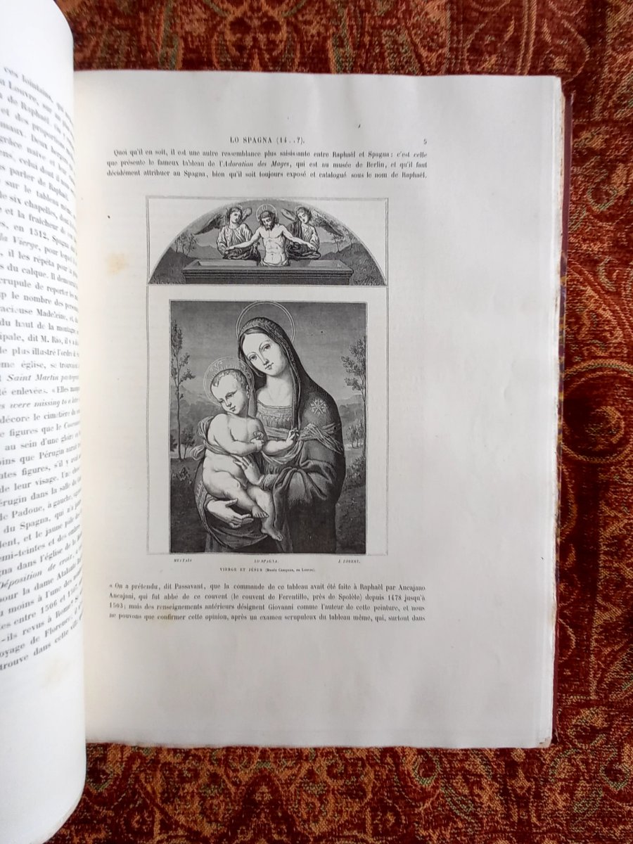 Charles Blanc. Deux volumes in-folio de L'histoire des peintres de toutes les écoles.  Italie -photo-2