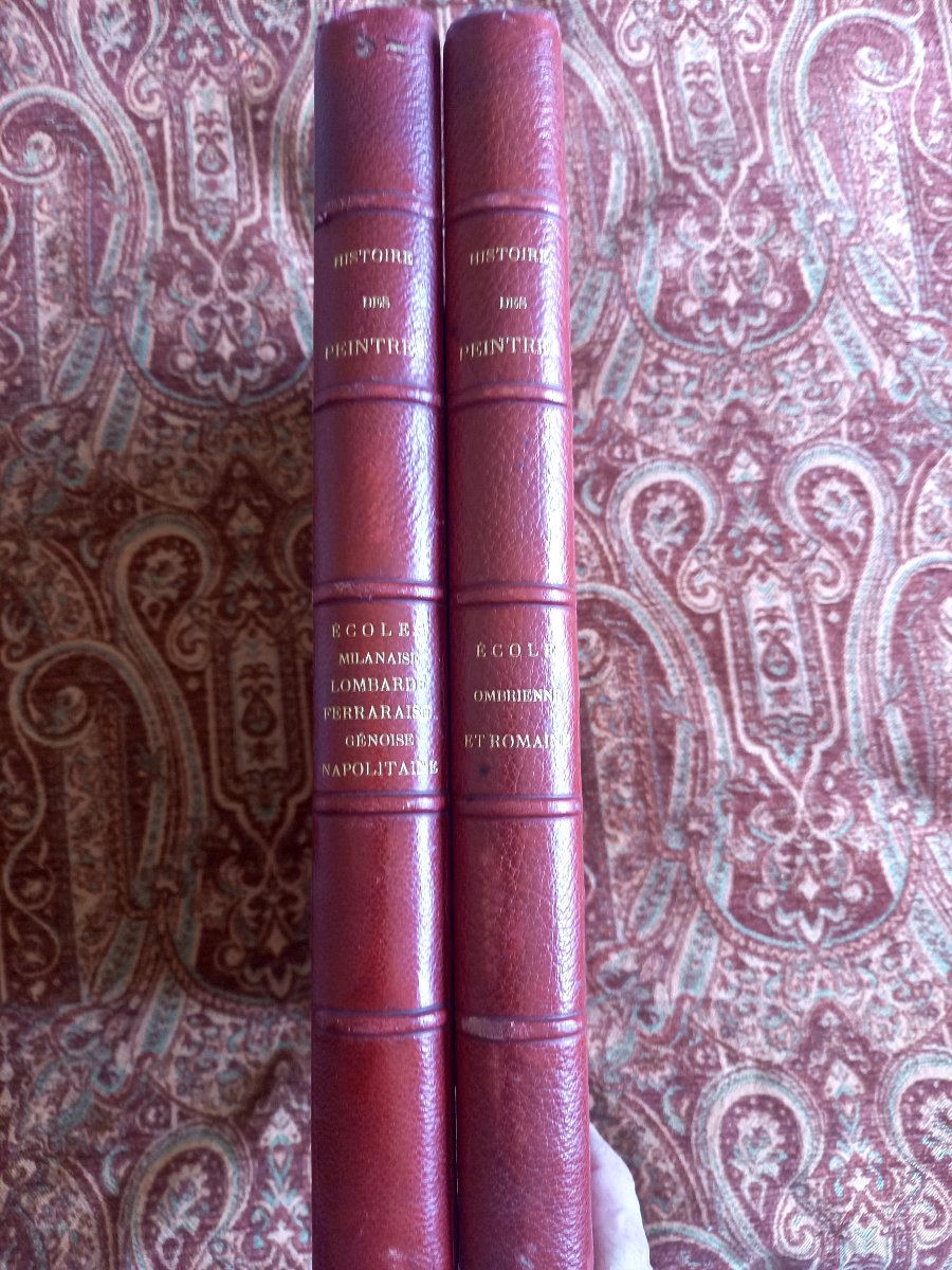 Charles Blanc. Deux volumes in-folio de L'histoire des peintres de toutes les écoles.  Italie 