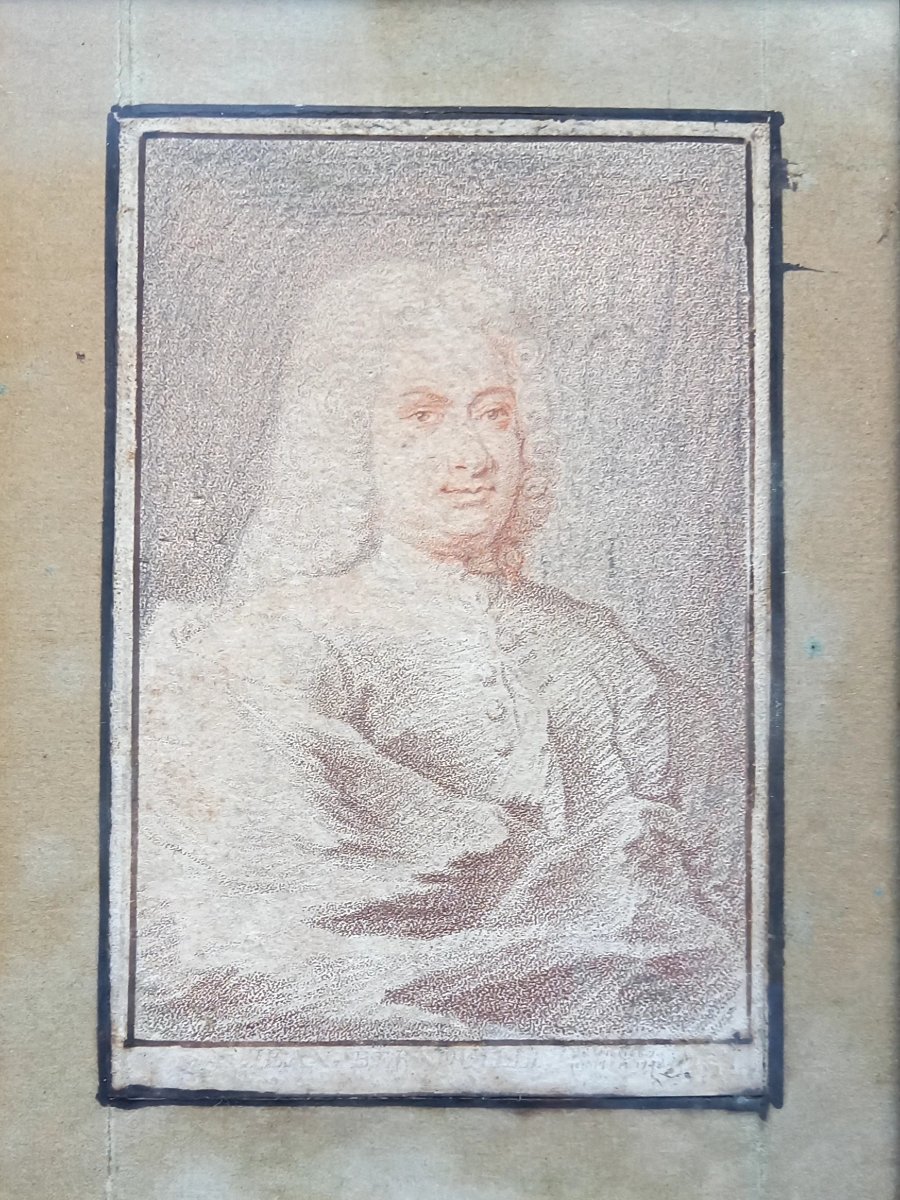 Circa 1720/1730. Red Chalk Drawing. Portrait Of Jean Bernoulli, Mathematician 