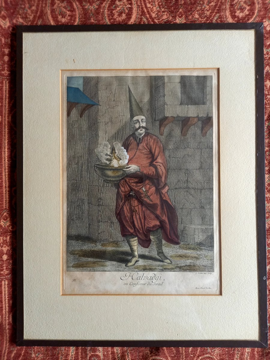 Two Color Engravings Taken From Mr. De Ferriol's Collection On The Peoples Of The Levant -photo-2