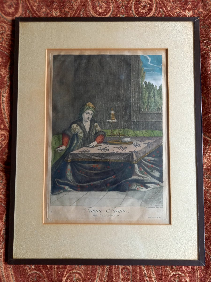 Two Color Engravings Taken From Mr. De Ferriol's Collection On The Peoples Of The Levant -photo-3