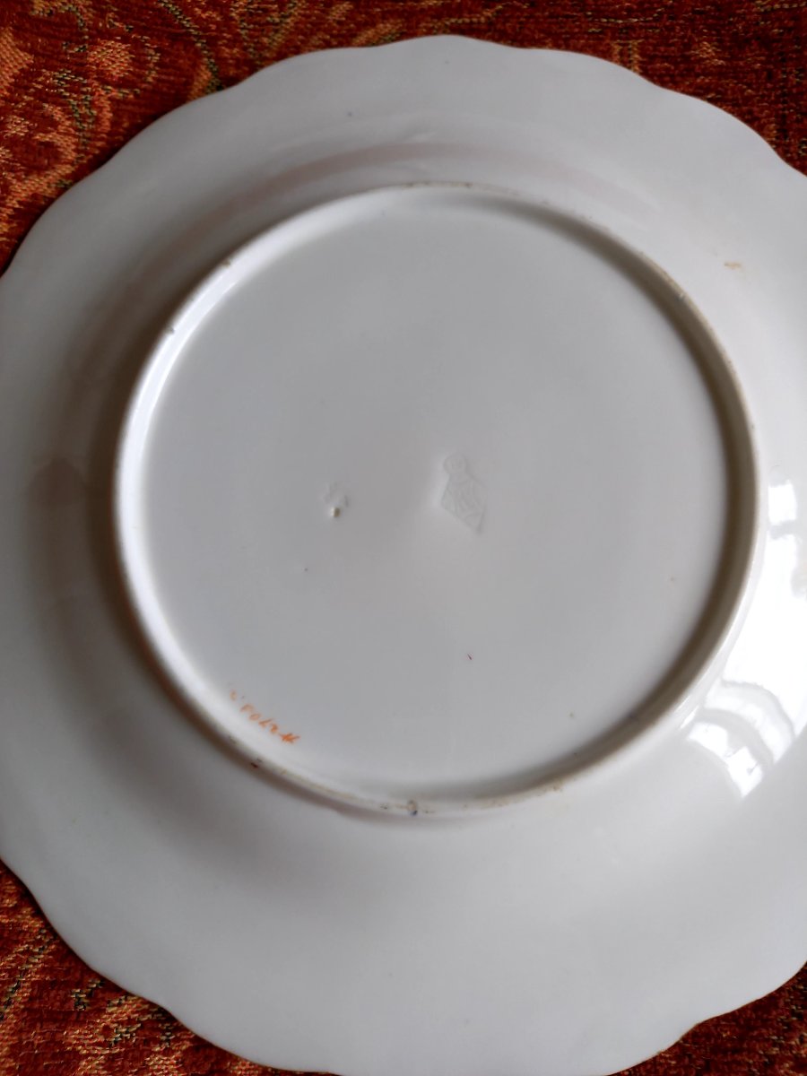 Around 1860. Porcelaine De Paris. Hand-painted Dessert Plates -photo-4