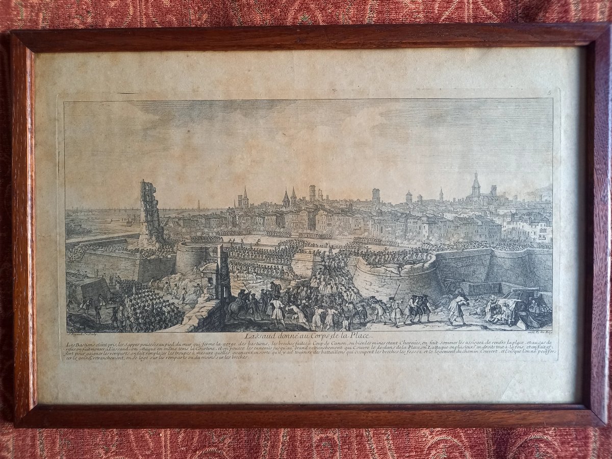 Jacques Rigaud, Engraver. The Siege Of Barcelona, 1713–1714. Two Engravings-photo-4