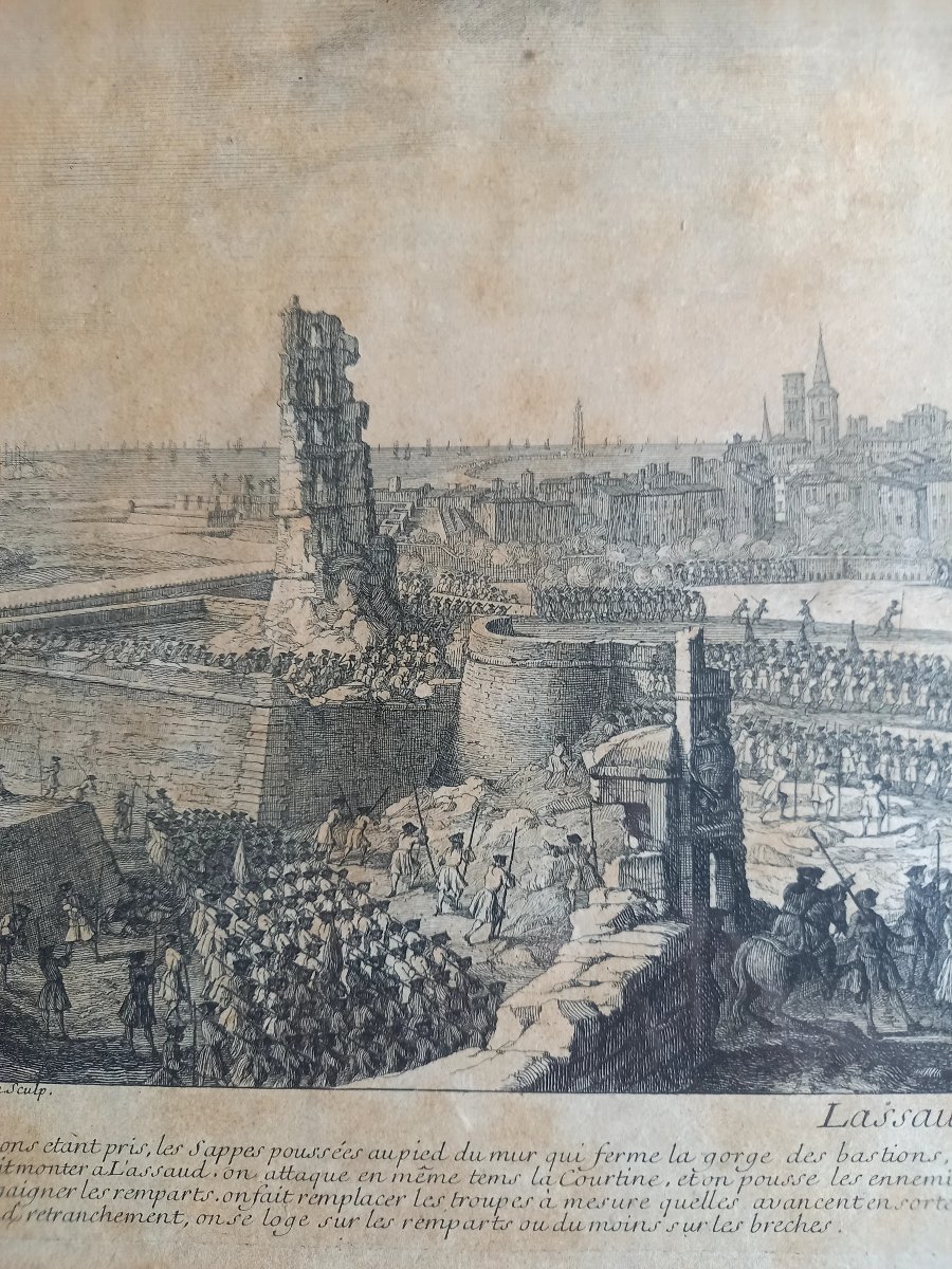Jacques Rigaud, Engraver. The Siege Of Barcelona, 1713–1714. Two Engravings-photo-7