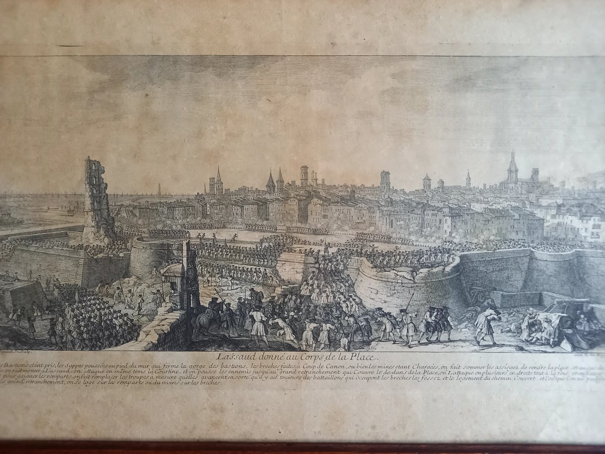 Jacques Rigaud, Engraver. The Siege Of Barcelona, 1713–1714. Two Engravings-photo-5