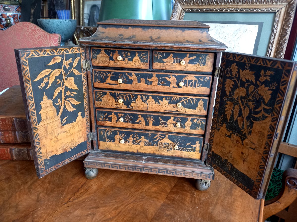England, Circa 1800–1820. Small Cabinet In The Chinese Style 