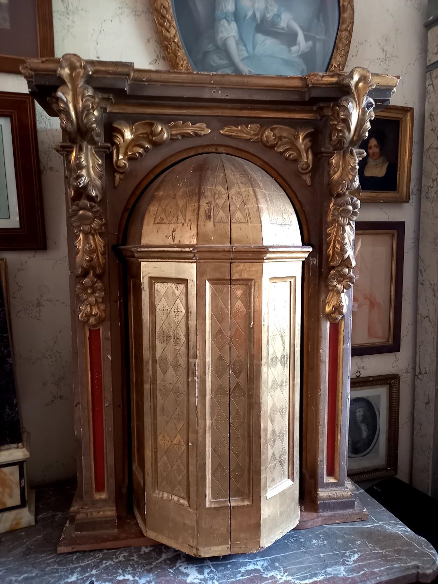 18th Century. Spain. "sagrario Expositor." For Displaying A Statue 