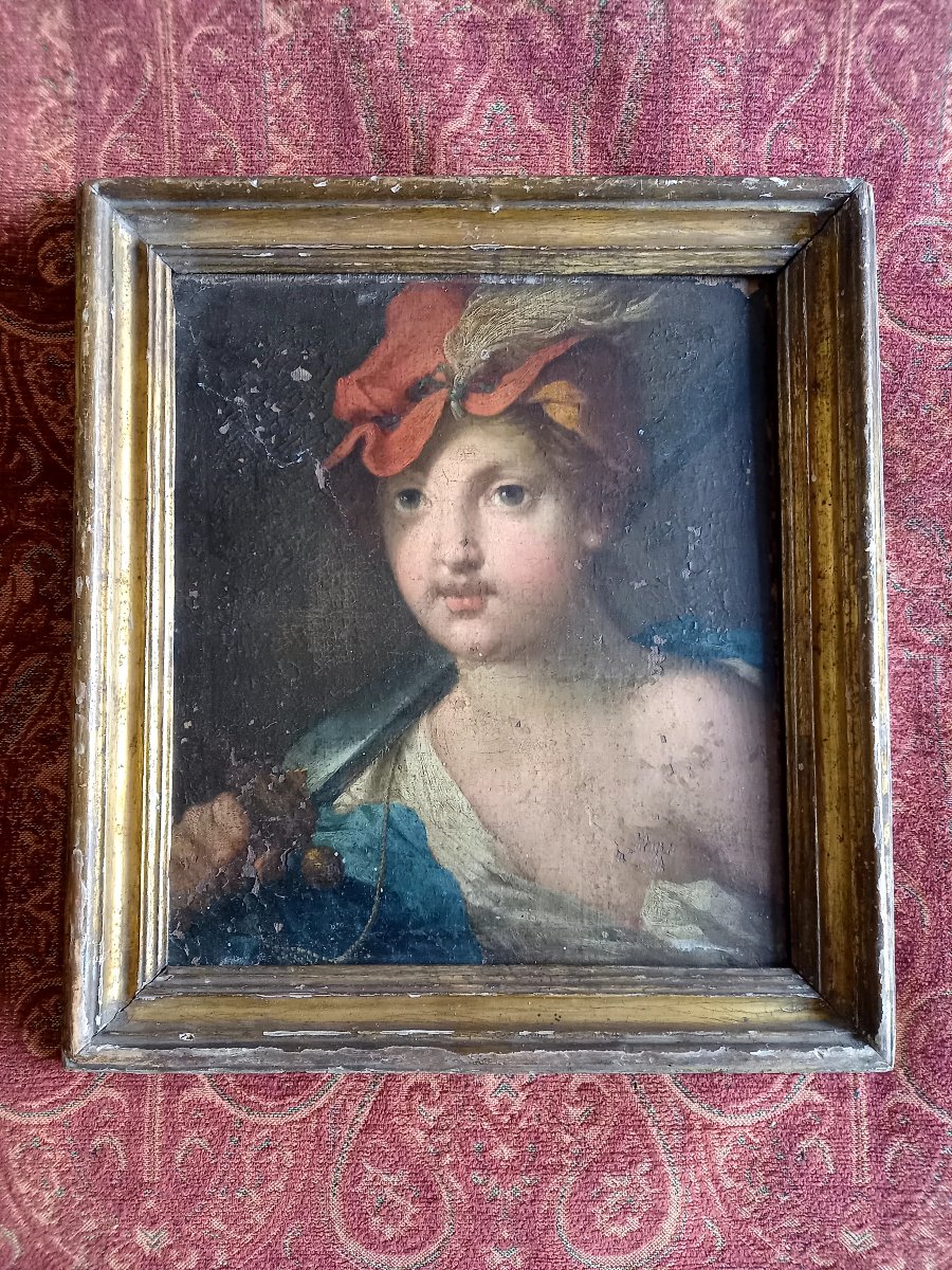 17th Century. Portrait Of A Child As The Triumphant David -photo-2