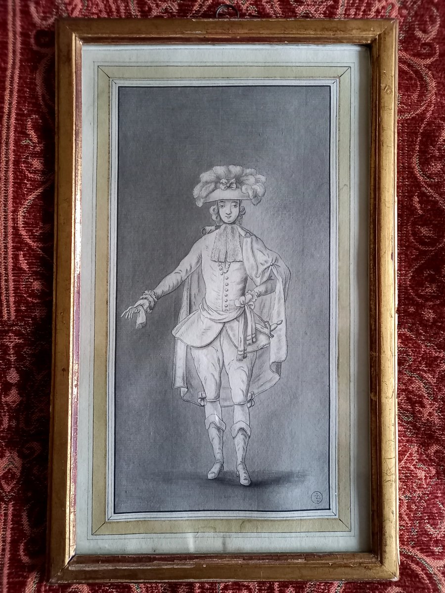 XVIIIE Siècle. France.  Costume de réception dans l'ordre de Saint Lazare de Jérusalem. 
