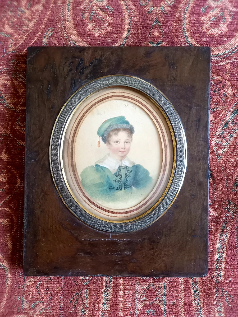 Circa 1830. Miniature. Portrait Of A Child -photo-2