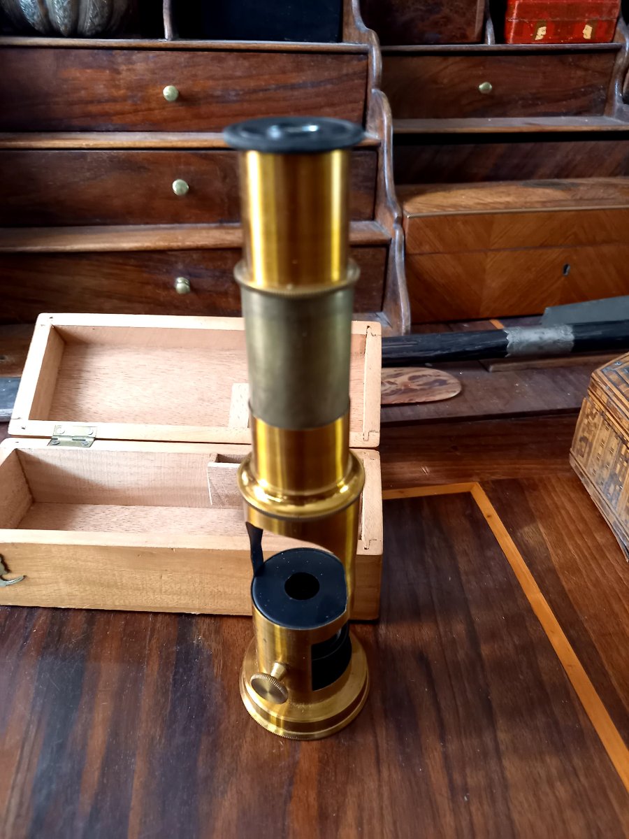 Fin XIXE.  Microscope portatif. 