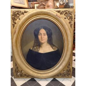Portrait De Jeune Femme Vers 1860 ( cercle des proches de Georges Sand)