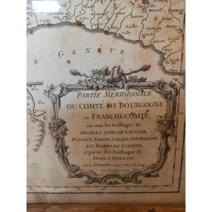 Grande Carte De Franche Comté Par Le Sieur Robert  Datée 1749 