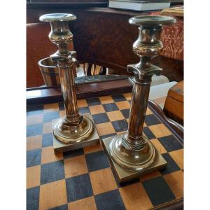 Pair Of Candlesticks Early 19th Century 