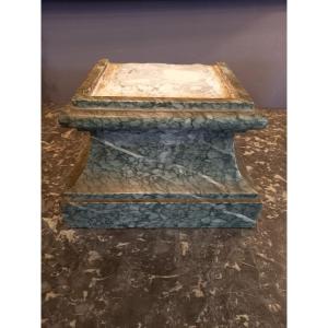 19th Century Marble Base For An Ancient Bust Or Statue 
