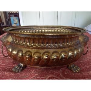 Large 19th Century Gilded Copper Cooler 