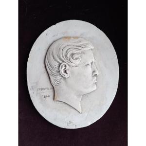 Profile Sculpted On Plaster By René Princeteau Dated 1868