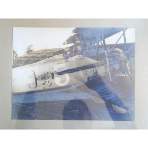 Great War.  Photo Of A Pilot Aboard His Aircraft