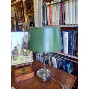 19th-century Silver-plated Electric Hot-water Bottle Lamp