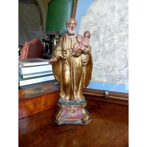 Vers 1830 . Marseille.  Santibelli.  Saint Joseph et l'enfant Jésus 