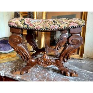 Renaissance-style Footrest From The Napoleon III Era