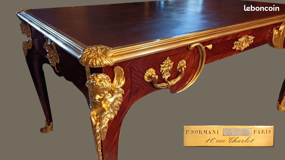  Bureau Louis XV de Paul Sormani en palissandre, circa 1867