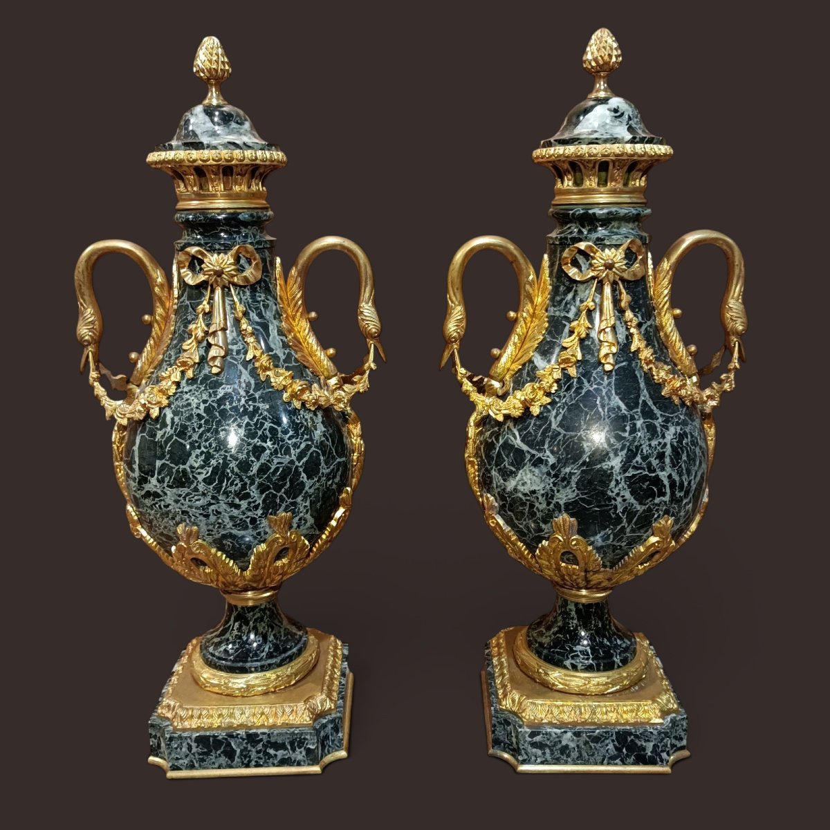 Pair Of Louis XVI-style Covered Urns