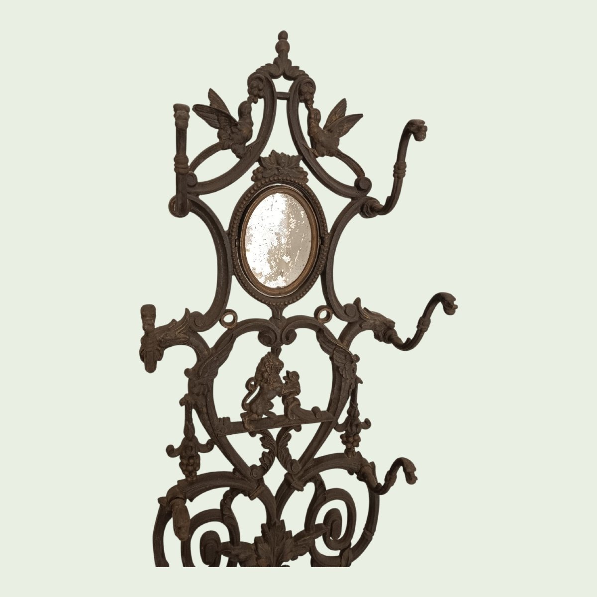 Porte-manteau / chapeau / canne en fonte -photo-2