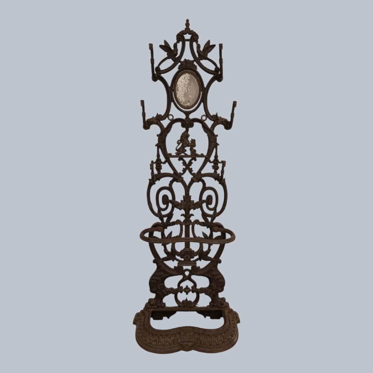Porte-manteau / chapeau / canne en fonte 