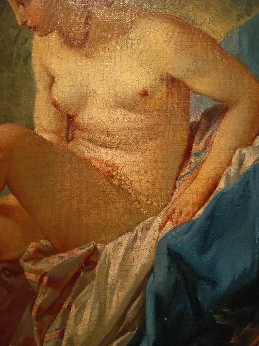 Louis XVI Trumeau: "diane Emerging From The Bath" By François Boucher -photo-1