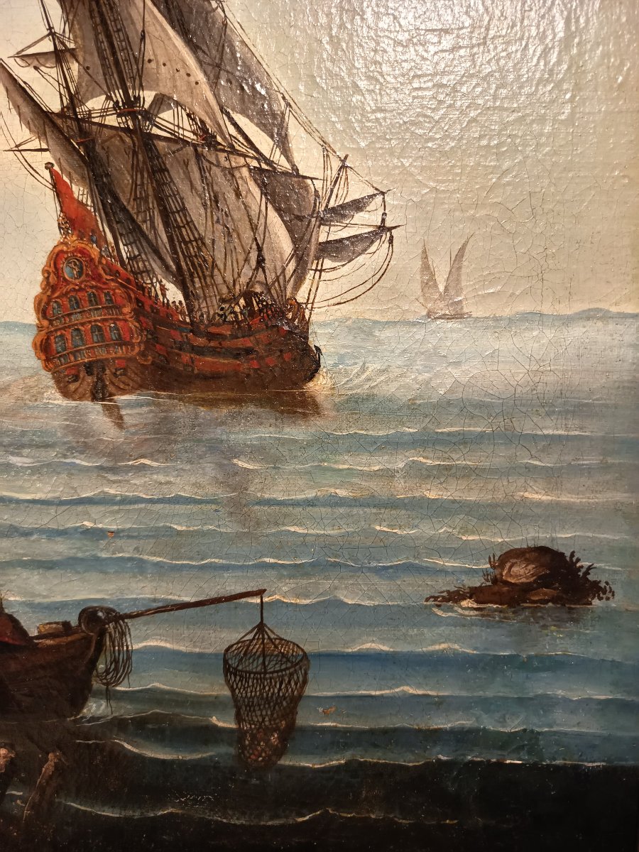 Tableau Marine XVIIIème-photo-2