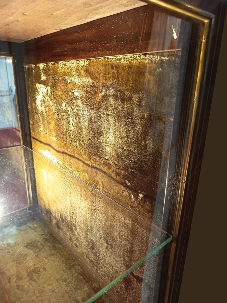 Louis XV Display Cabinet, Late 19th Century, With Rosewood Marquetry -photo-2