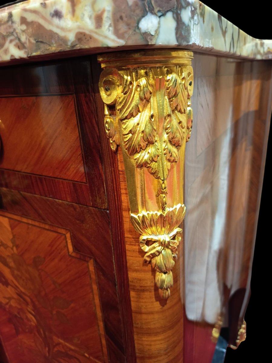 Louis XV/xvi-style Chest Of Drawers, Stamped "g. Lavigne" -photo-1