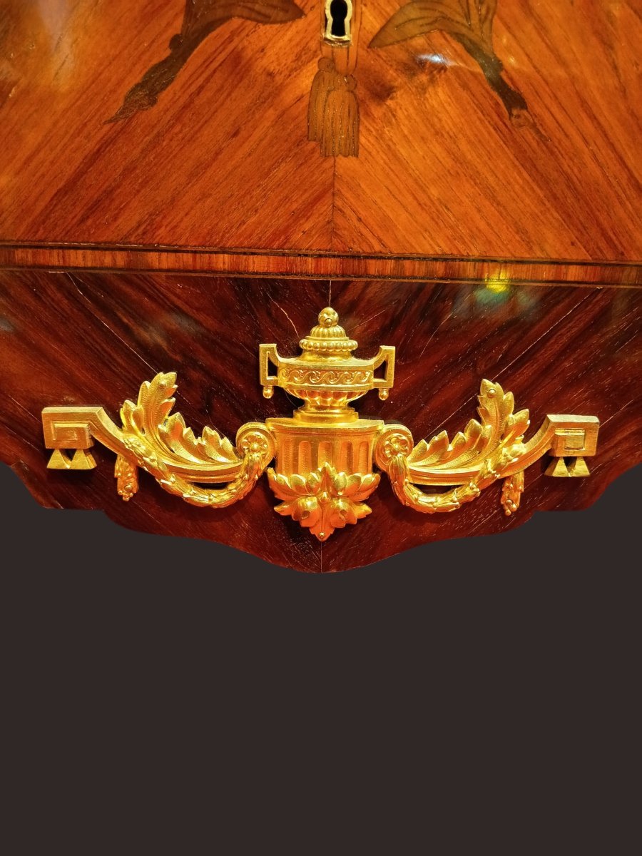 Louis XV/xvi-style Chest Of Drawers, Stamped "g. Lavigne" -photo-5